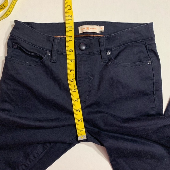 Tory Burch Navy Blue Slim Fit Straight Leg Jeans - Picture 7 of 8